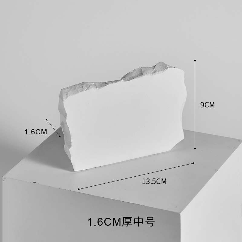 Estilo nórdico blanco irregular yeso fotografía decoración props joyería al por mayor producto de la joyería fotografía de fondo