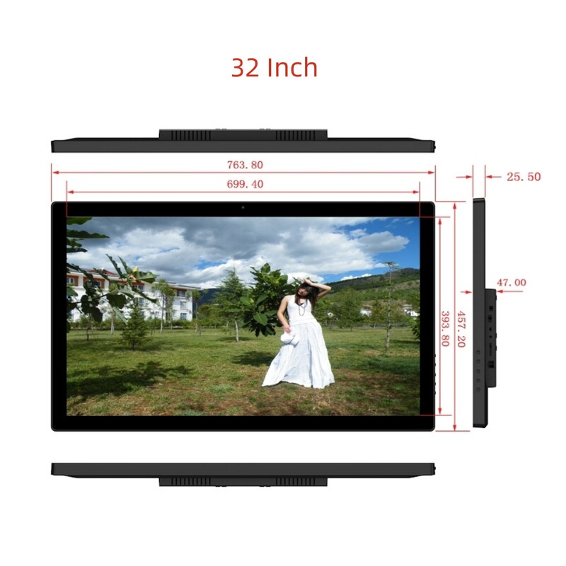 Wall-Mounted Advertising Machine 32inch Advertising Machine for Milk Tea Shops, Elevators, and Supermarket Stores High-Definition Ultra-Thin Display Screen