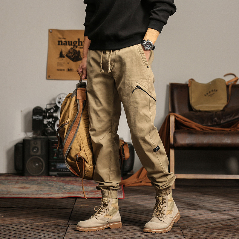 Men's Clothes Cargo Casual Pants Men's Autumn And Winter Fashion Brand Handsome Bundle Feet Multi-pocket Long Pants Men's Pants Wholesale_viptrois.com