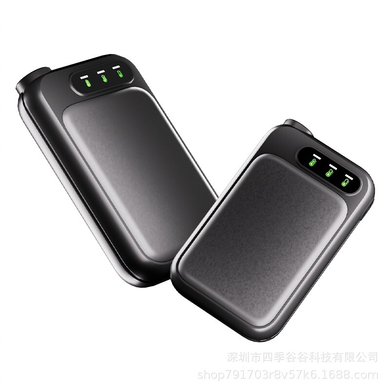 国境を越えた新しい懐中電灯磁気ハンドウォーマー超薄型ハンドヘルドミニベビーウォーマースプリットツーインワンポータブル|undefined