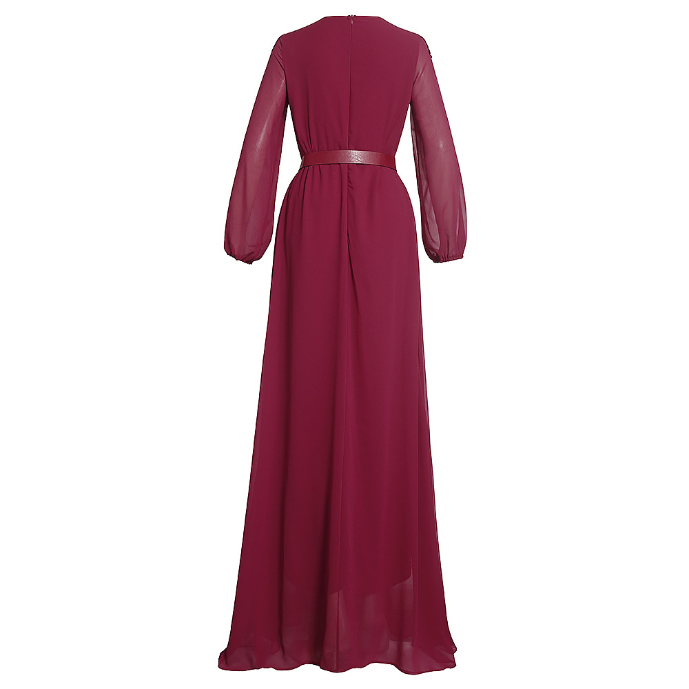 Women's Clothing fashion temperament commuting high waist slimming loose solid color dress _voghion.com