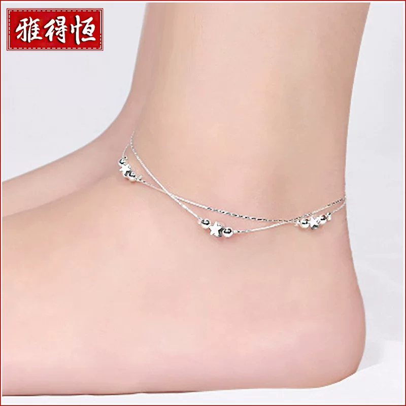 Jewelry, accessory, retro silver ankle bracelet, wholesale