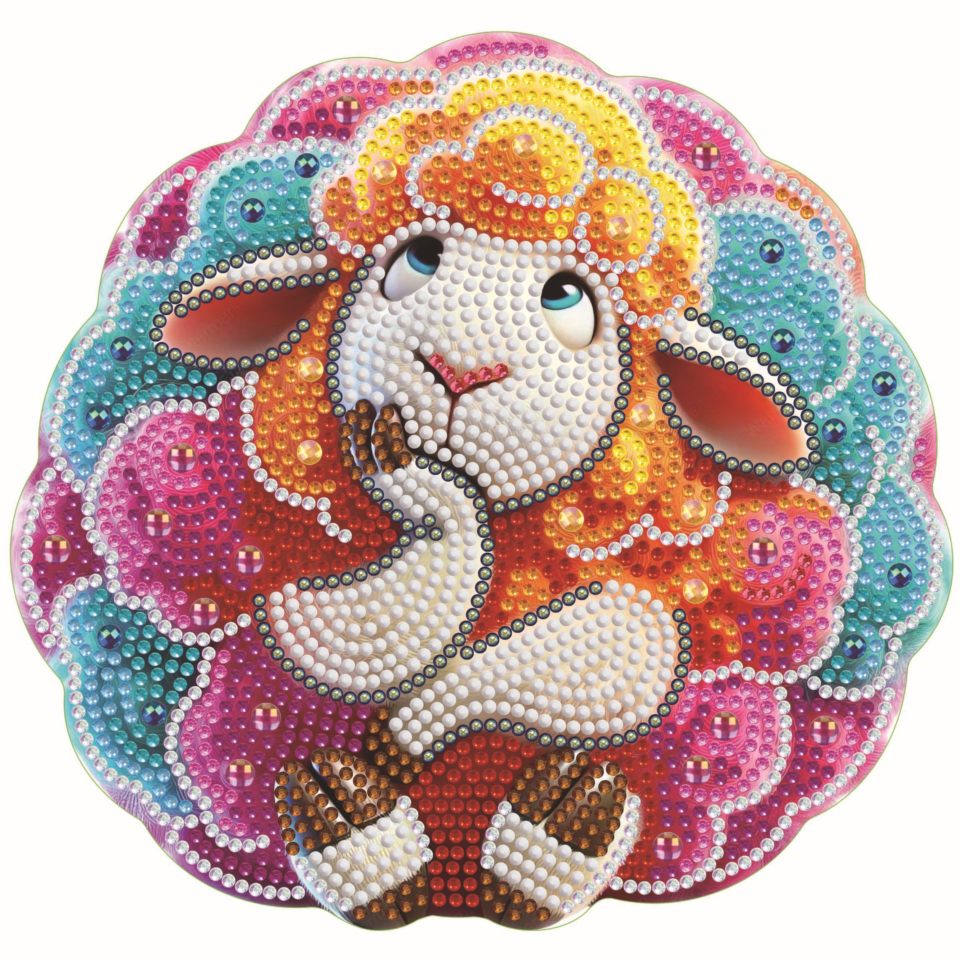 Diamante de bricolaje hecho a mano transfronterizo dibujo punto diamante 5D placa de yeso tridimensional adorno de juguete dinosaurio dibujos animados pintura infantil