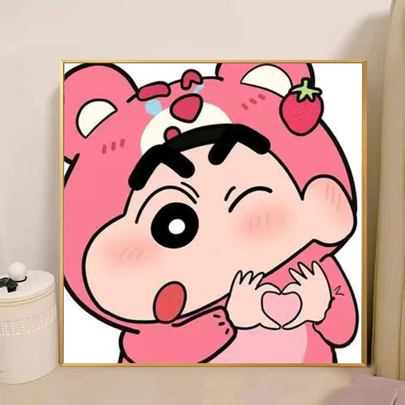 漫画 Q バージョンエッグマンパーティーシリーズ DIY デジタル油絵子供の手作り着色油絵装飾品卸売|undefined