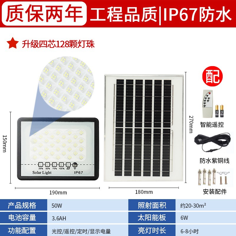 Lámpara solar, luz exterior, luz de jardín, súper brillante, nueva luz de calle interior para el hogar impermeable rural, luz de calle de iluminación de ingeniería