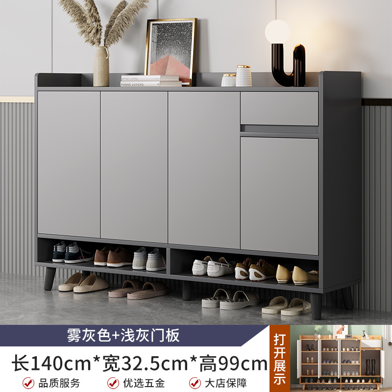 Gabinete de zapatos nórdico puerta de entrada casero balcón armario de almacenamiento simple entrada moderna gran capacidad rack de zapatos de piernas de madera sólida image 16