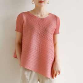 厂家福利款小红书爆款直供高端款不规则休闲时尚靓丽斜边短袖T恤