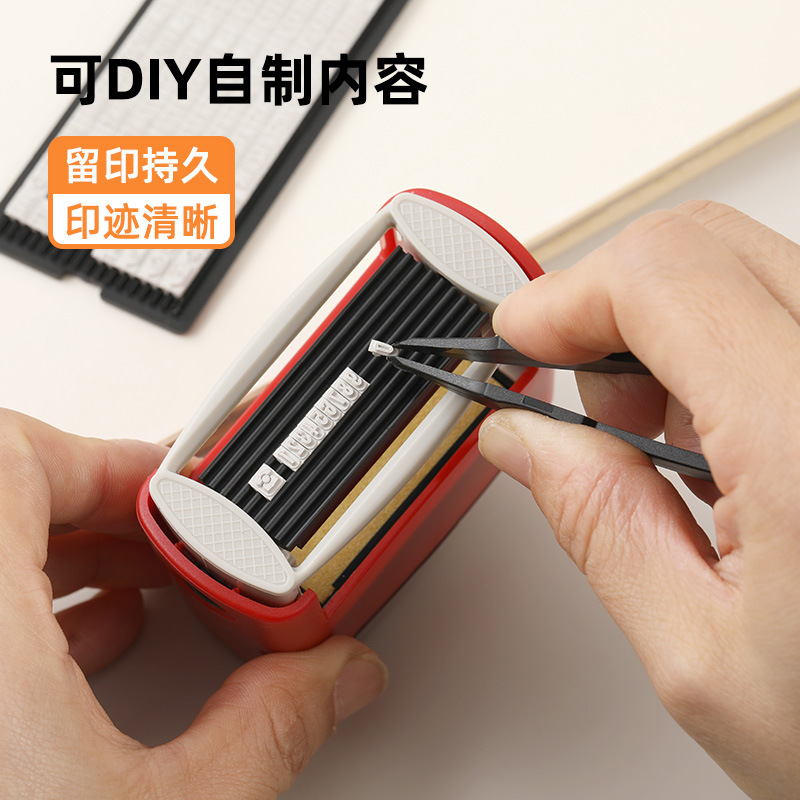 Digital carta símbolo combinación sello palabra móvil ortografía sello fecha número impresión automática ajustable prensa impresión