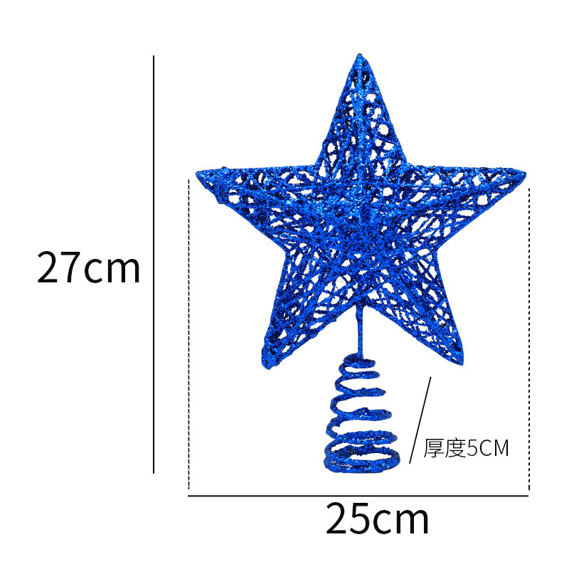 国境を越えて五角星鉄芸装飾品の樹頂星亮片縦型五角星クリスマス配置用品を供給する|undefined