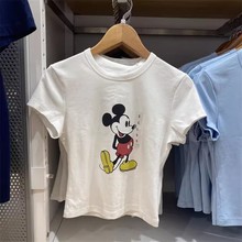 江苏仓发货圆领修身BM辣妹风女装短袖T恤短款新款473467 477500