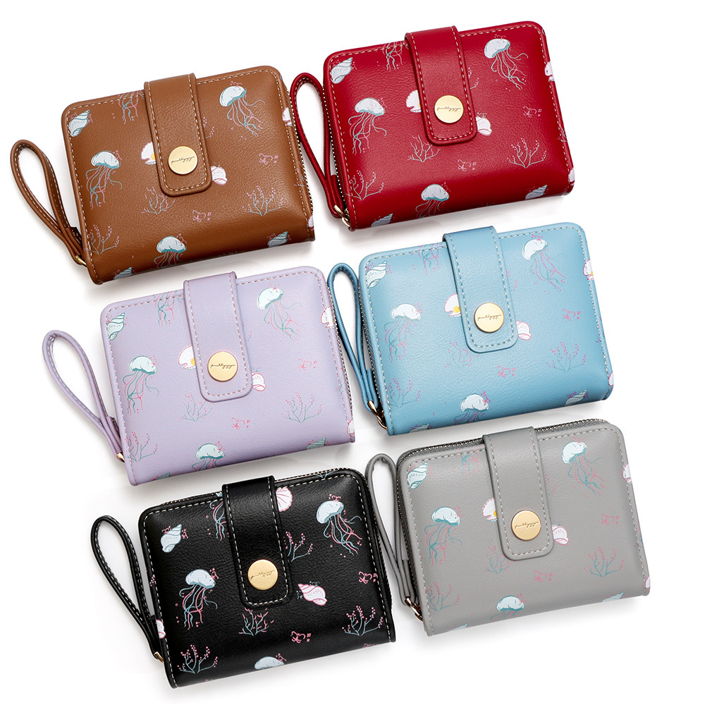 Nuevo bolso corto para mujeres comercio exterior cartera encantadora multifuncional bolso de cambio plegable bolso de monedas bolso de tarjetas múltiples