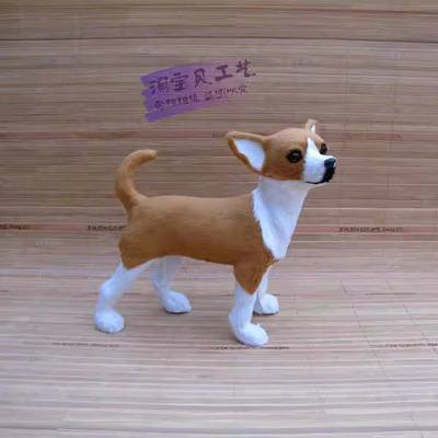 仿真动物狗摆件吉娃娃家居摆设摆件结婚礼物橱窗柜台摆件场景布置|ru