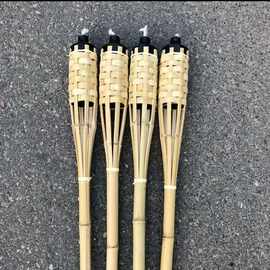 中式竹火炬篝火晚会装饰用手工道具火把节专用火把派对摆件批发