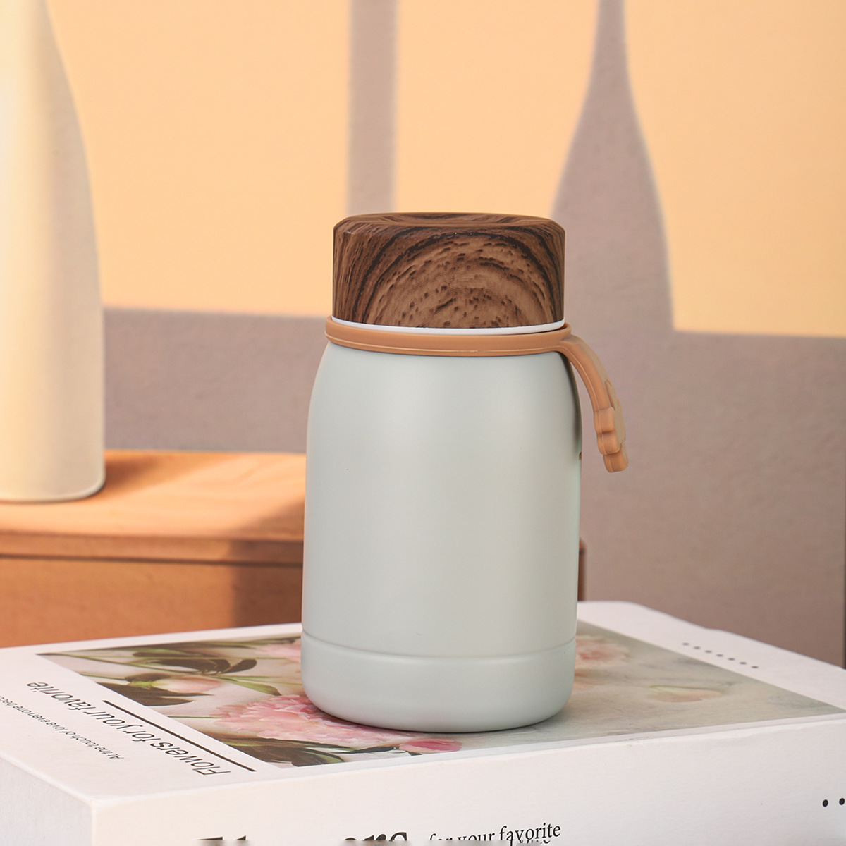 Creative Wood Grain Insulated Stainless Steel Pocket Cup_voghion.com