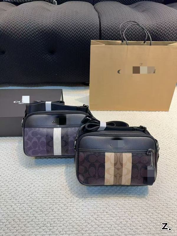 Ole C の新しい売れ筋のクラシックなメンズ カメラ バッグ ショルダー クロスボディ バッグ ポータブル ダブル ジッパー ダブル コンパートメント|undefined