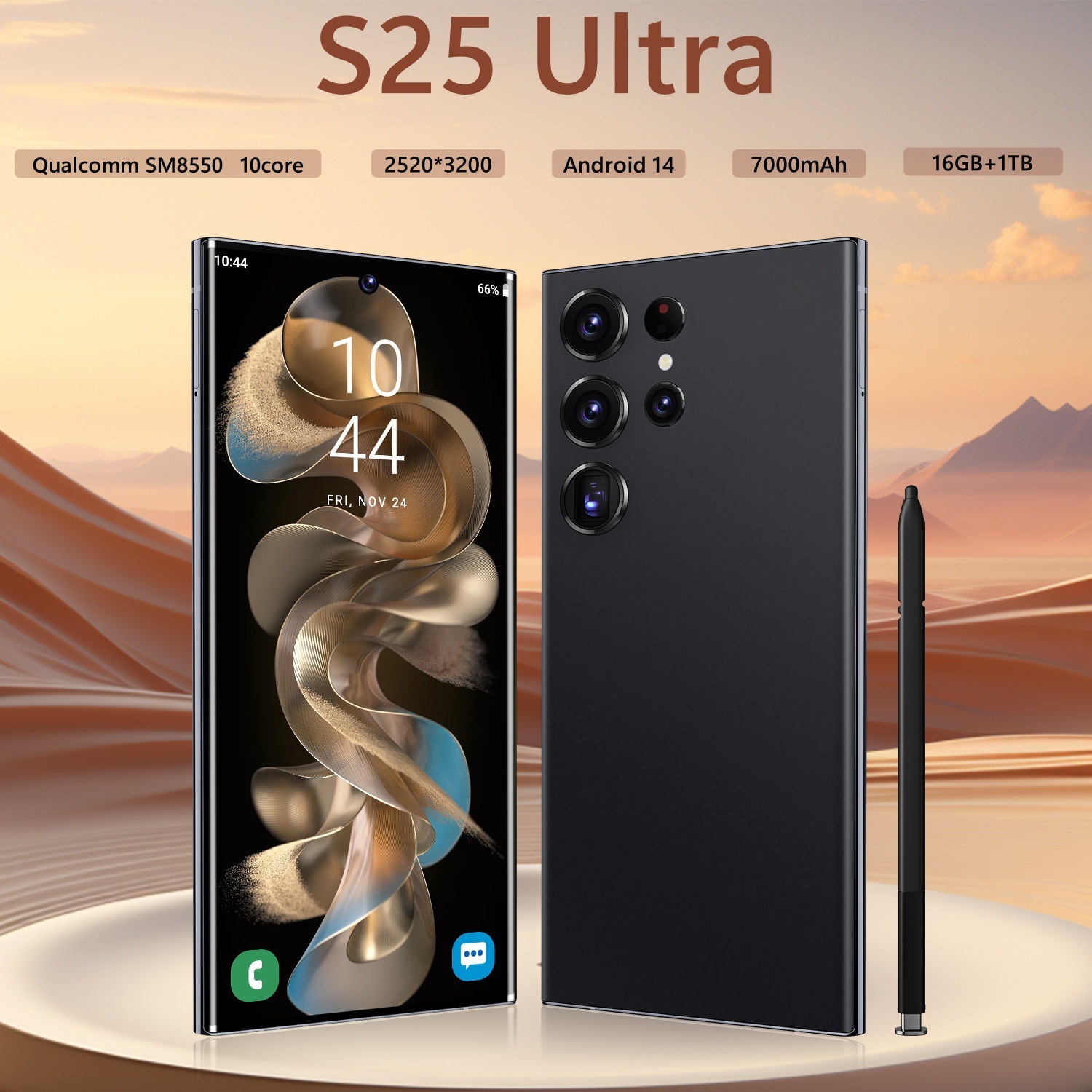 Smartphone con Lápiz Óptico S25 Ultra 4G 6.8 Pulgadas 16GB+1TB Doble SIM image 3