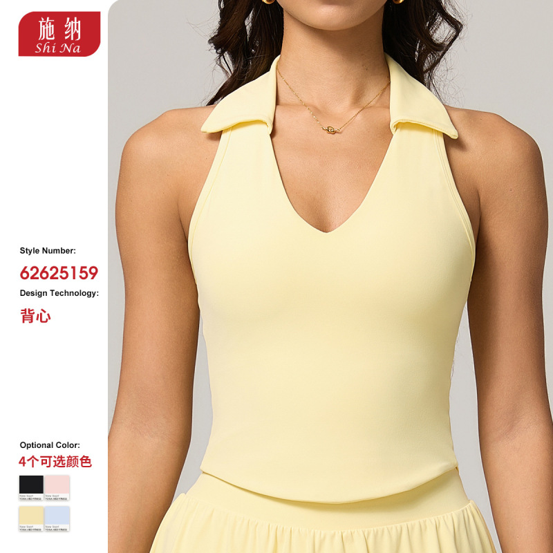 Cross-Border Tennis Clothing Tops for Women, Quick-Drying, Breathable, Lapel Sports, Running, Fitness, Shock-Proof, Golf, Yoga, T-Shirts, Summer Cross-Border Tennis Clothing Tops for Women, Quick-Drying, Breathable, Lapel Sports, Running, Fitness, Shock-Proof, Golf, Yoga, T-Shirts, Summer
