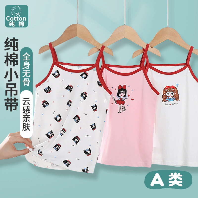 Детская летняя хлопковая майка, детская футболка-безрукавка, топ с защитой живота, детская верхняя одежда, новый стиль.