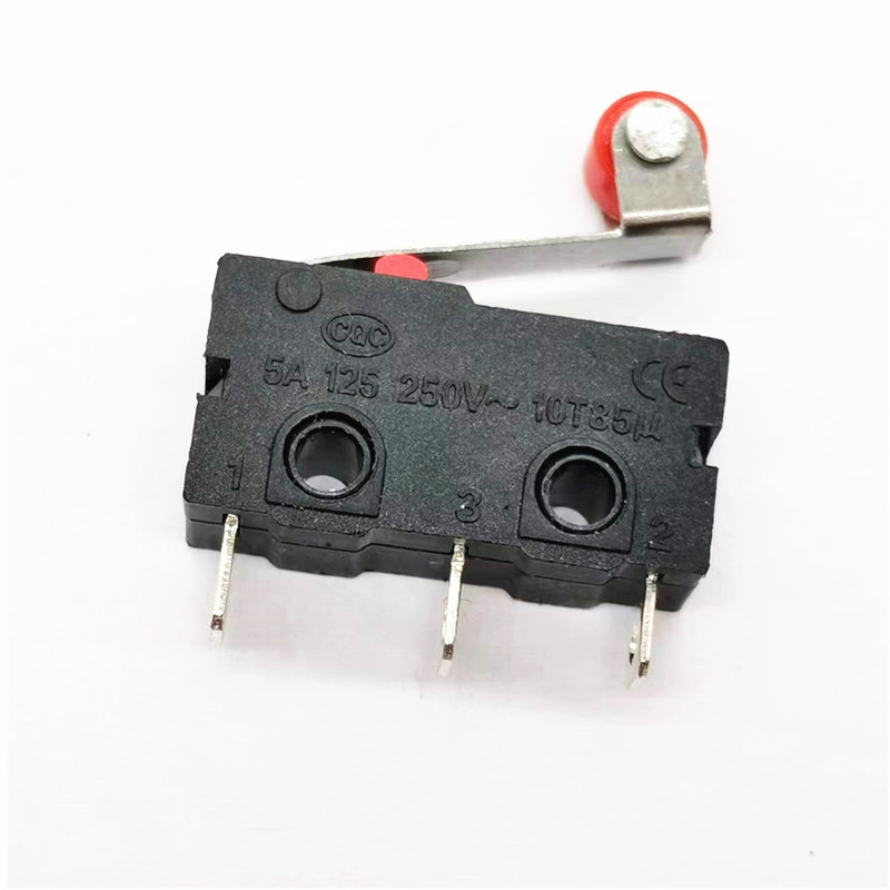 供应微动开关WK3-03带轮微动开关 热水器行程复位按钮开关厂家