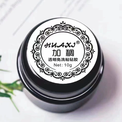 Thickened wash-free sticky Diamond glue nail accessories super strong sticky Diamond large can pen-type rub powder flow slow sealing layer