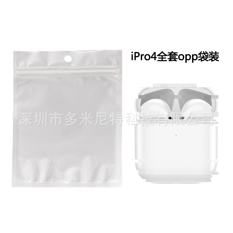 Transfronterizo real auricular Bluetooth inalámbrico Pro4 macaron estéreo deportes Touch Generación de auriculares Negro