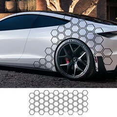 外国貿易クロスボーダーのハニカムパターンのウエストラインのステッカーは自動車の車体のステッカーを改造します。