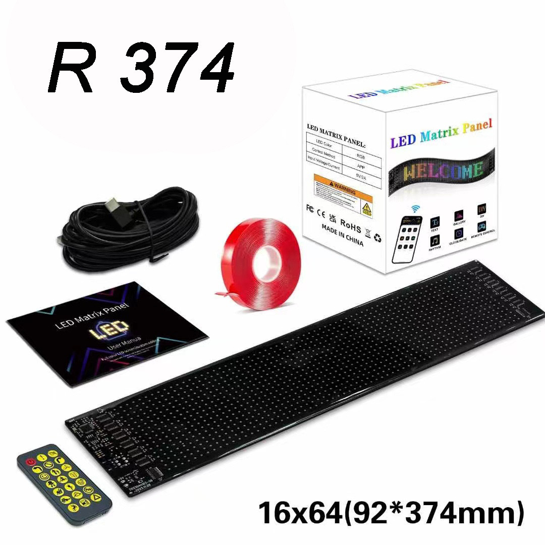 Amazon Led car sign display flexible publicidad LED pantalla suave con control remoto fabricante de comercio exterior transfronterizo