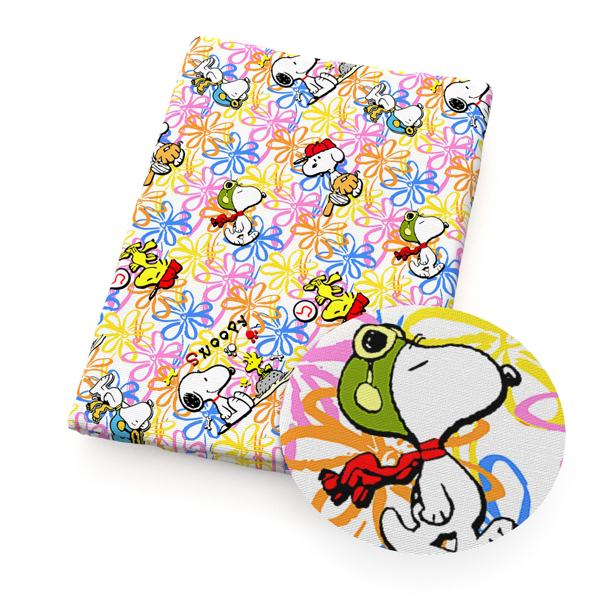 Perro Snoopy impresión de dibujos animados 100% tela de algodón DIY ropa hecha a mano bolsa, 1Yc55667