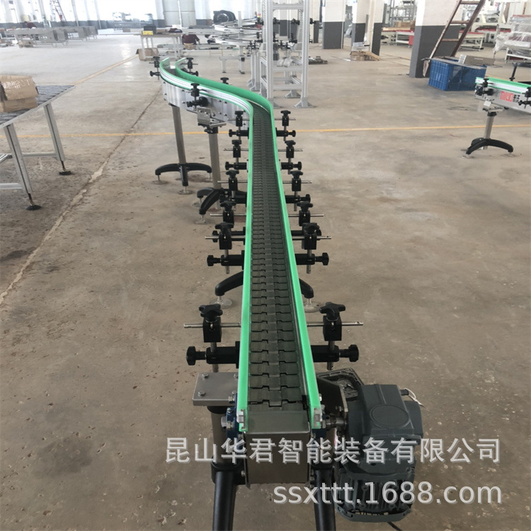 李子园饮料乳饮线 不锈钢链板输送机 板链式输送 隔板输送系统