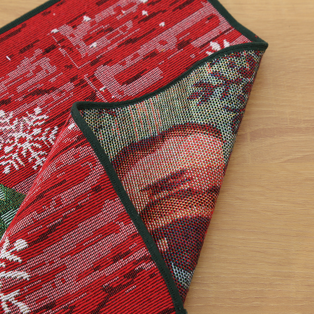 2024 nuevo cojín de Navidad cojín de muñeco de nieve de Navidad cojín de mesa de decoración familiar cojín de mesa de Navidad Jacquard