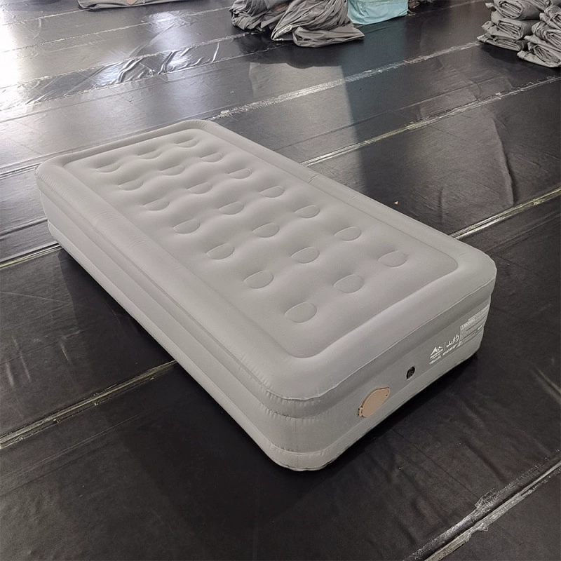 Трансграничный новый надувной одноместный наклейка высокая кровать встроенный аккумулятор насос три слоя высокая кровать завод спот прямой волос