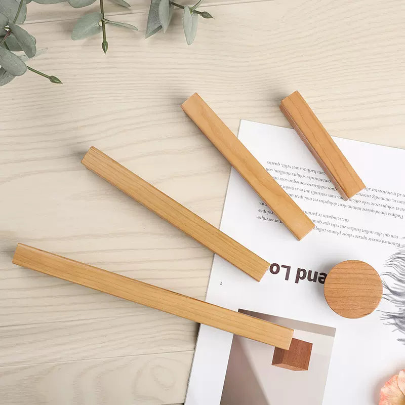 家具纽扣拉手北欧风实木家居衣柜抽屉橱柜把手单孔木拉手田园风格