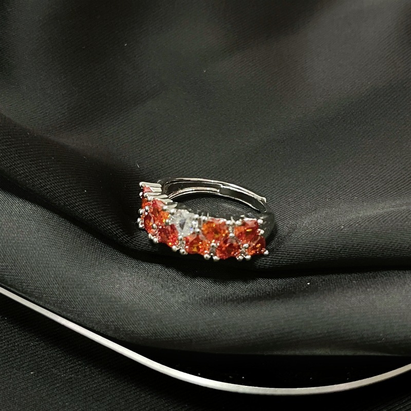 7g Weight Zircon Inlay Material Rings Classification Adjustable Ring Size 1 Piece Quantity Daily Occasion Copper Material Geometric Pattern All Seasons Season Women's Gender Inlay Design IG Style, Shiny Style Wholesale Jewelry IG Style Shiny Geometric Copper Zircon Inlay Rings 4