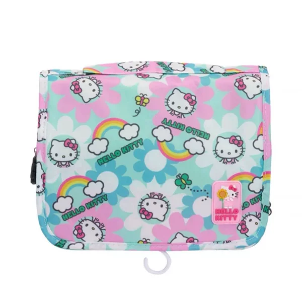 Thailand Kitty Cartoon Animation Folding Hanging Cosmetic Bag Multifunctional Travel Toiletries Storage Bag Portable