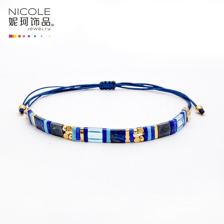 Europa y América pulsera personalizada playa verano TILA joyería con cuentas insta Internet celebridad Bohemia joyería de Nike image 18