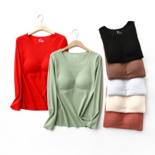 大码保暖背心女加绒加厚胸垫一体内衣可拆卸无痕德绒内搭打底上衣