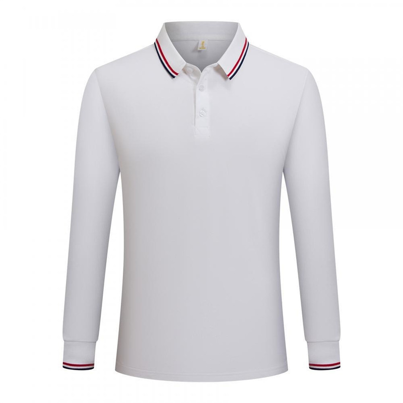 Primavera y otoño transfronterizos polo, ropa de trabajo de manga larga, logotipo impreso personalizado, camiseta de bordado, camiseta de comercio exterior, camiseta de publicidad para hombres y mujeres