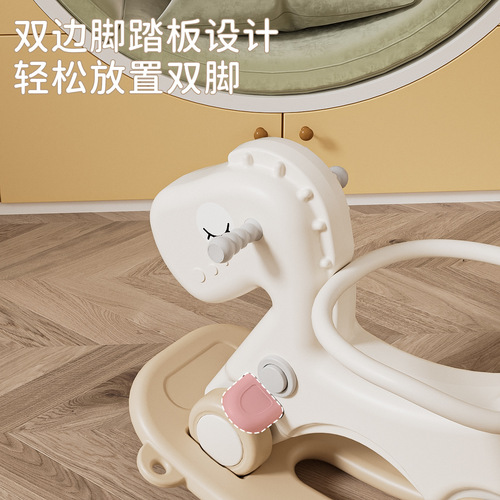 Feelbaby Children's Rocking Horse Baby Rocking Horse, 2-in-1 Birthday Gift for Infants, Anti-Fall Small Wooden Horse