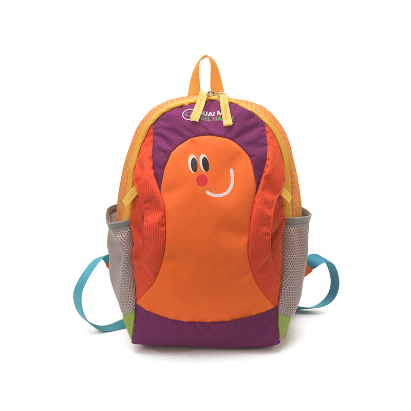 Hermosa cara sonriente para padres e hijos viajar mochila de gran capacidad de contraste de color bolsas escolares de dibujos animados lindas mochila infantil