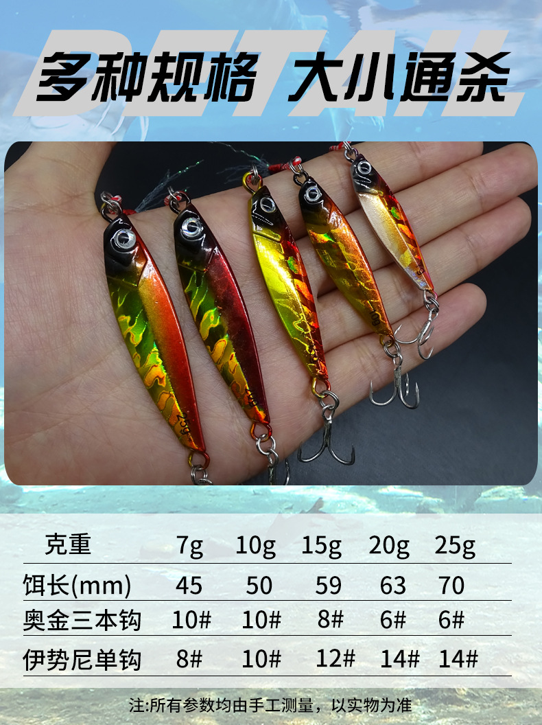 Sinking Jigging Spoon Lures Deep Diving Jigging Spoon Baits Fresh Water Bass Swimbait Tackle Gear