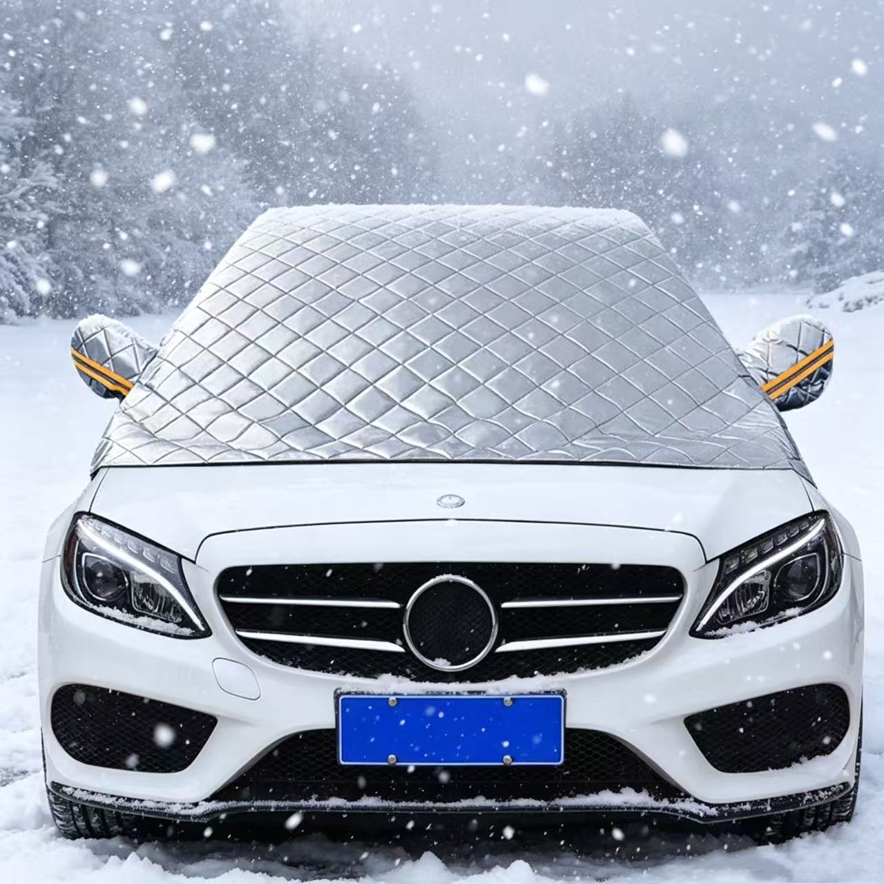 Winter Snow Cover, New Model Front Cover, Thickened Heat Insulation, Anti-Snow, Anti-Freeze, Anti-Rain, Car Sunshade, Car Snow Cover