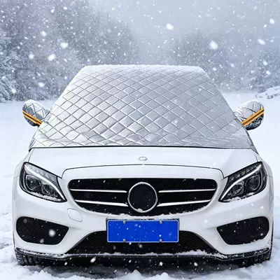 Winter Snow Cover, New Model Front Cover, Thickened Heat Insulation, Anti-Snow, Anti-Freeze, Anti-Rain, Car Sunshade, Car Snow Cover