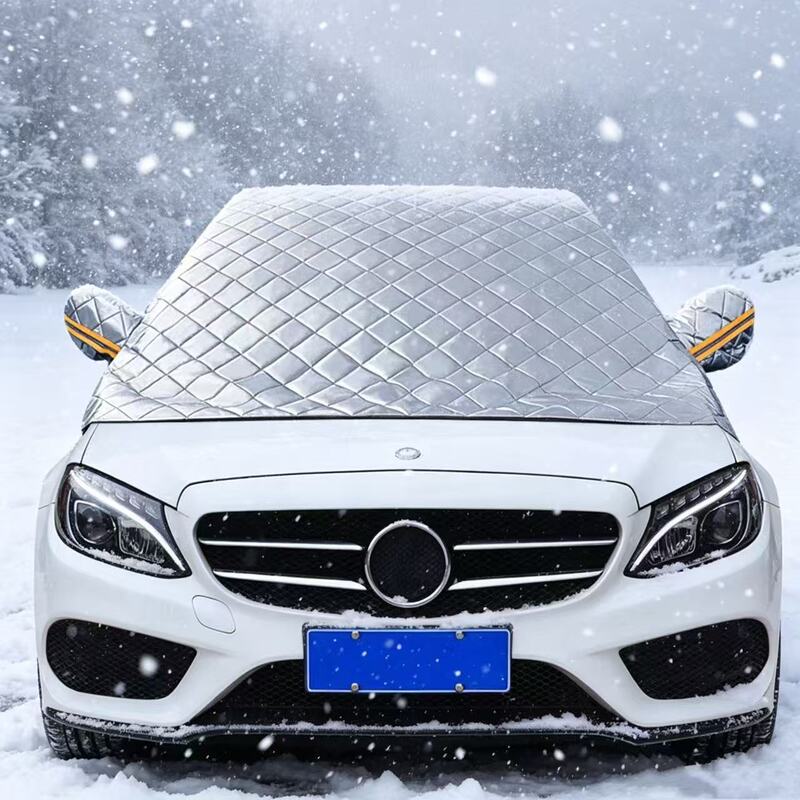 Winter Snow Cover, New Model Front Cover, Thickened Heat Insulation, Anti-Snow, Anti-Freeze, Anti-Rain, Car Sunshade, Car Snow Cover