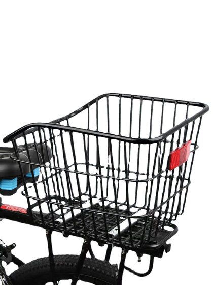 Mountain bike bicycle basket schoolbag basket shelf basket rear basket basket thickened extra large student basket shelf orchid