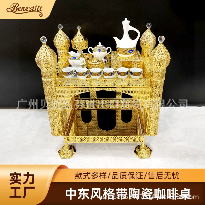 Кофейный стол в стиле Ближнего Востока, керамический, инкрустированный, популярный, исламское искусство, для гостиной, оптовый источник, фабрика