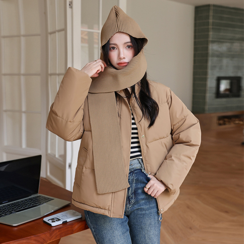 2023 ropa de algodón de pluma corta ropa de algodón de mujer nuevo otoño invierno grueso ropa de pan suelta chaqueta de algodón casual abrigo