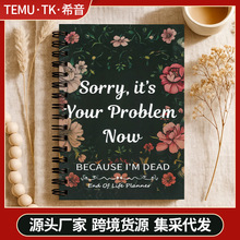 跨境新品 ADHD CLEANING家庭清洁时间表年度清洁清单计划本卷线本