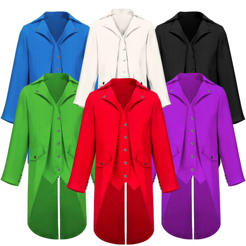 Wish Amazon New European and American Men's Clothing Medieval Clothing Men's Mid-Length Retro Tuxedo Clothing Halloween