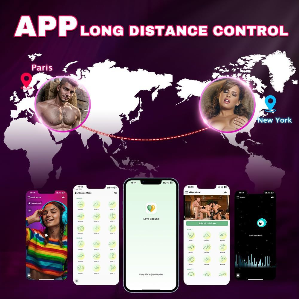 App-Controlled Vibrating Anal Plug, Silicone Wearable Remote-Control Massager, Red — detail image 6