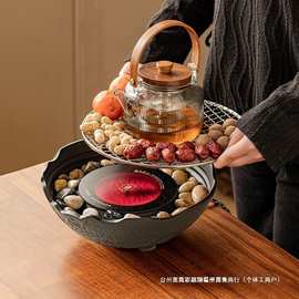 围炉煮茶家用客厅煮茶炉养生泡茶壶罐罐奶茶茶具套装电陶炉煮茶器